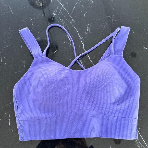 lululemon athletica Other - Lululemon Like A Cloud D/DD Longline RIBBED bra Charged Indigo size 4
